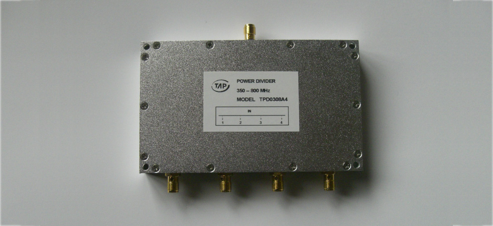 TPD0308A4 350-800MHz 4 way power divider