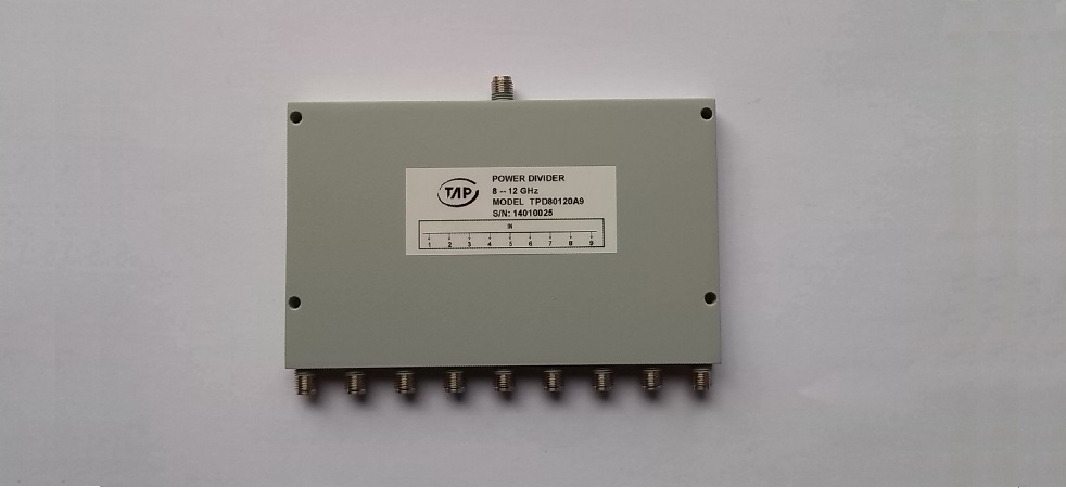 TPD80120A9 8-12GHz 9 way power divider