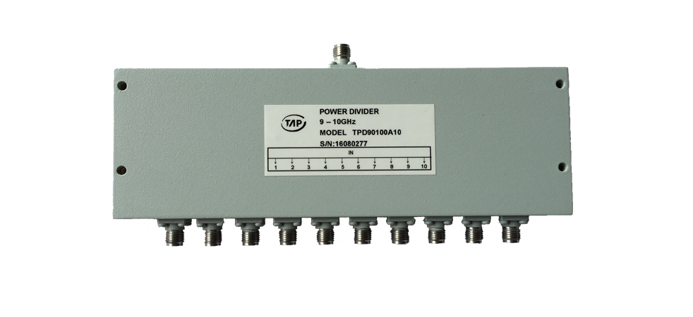 TPD90100A10 9-10GHz 10 way power divider