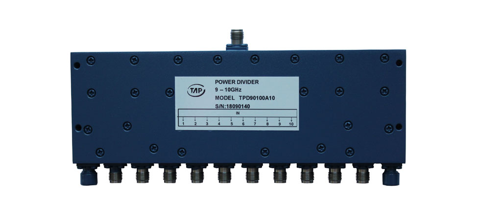 TPD90100A10 9-10GHz 10 Way Power Divider