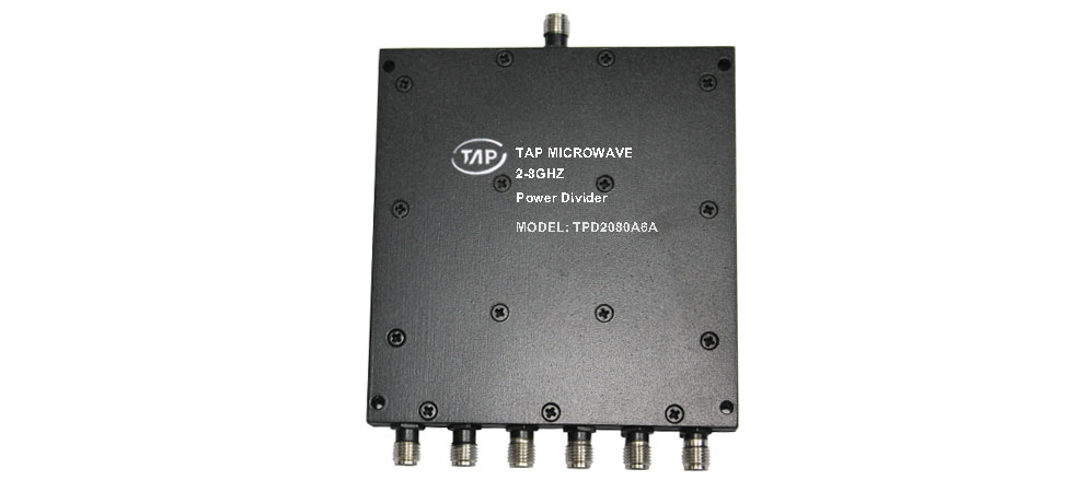 TPD2080A6A 2-8GHz 6 way power divider